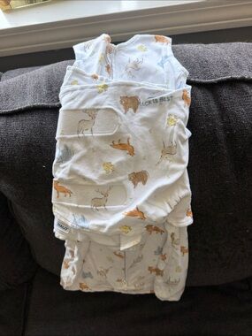 Halo White Sleep Sack with Brown, Orange and Yellow Woodland Animals